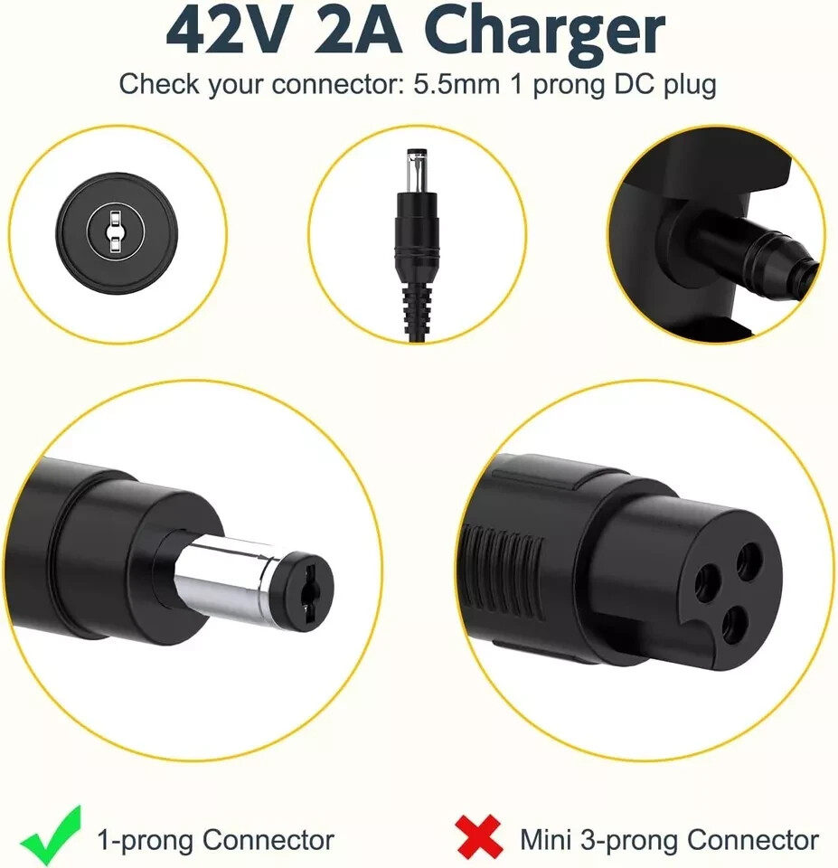 36V Battery Charger Adapter for Hyper E-Ride 700c City Mid-Drive E-Bike