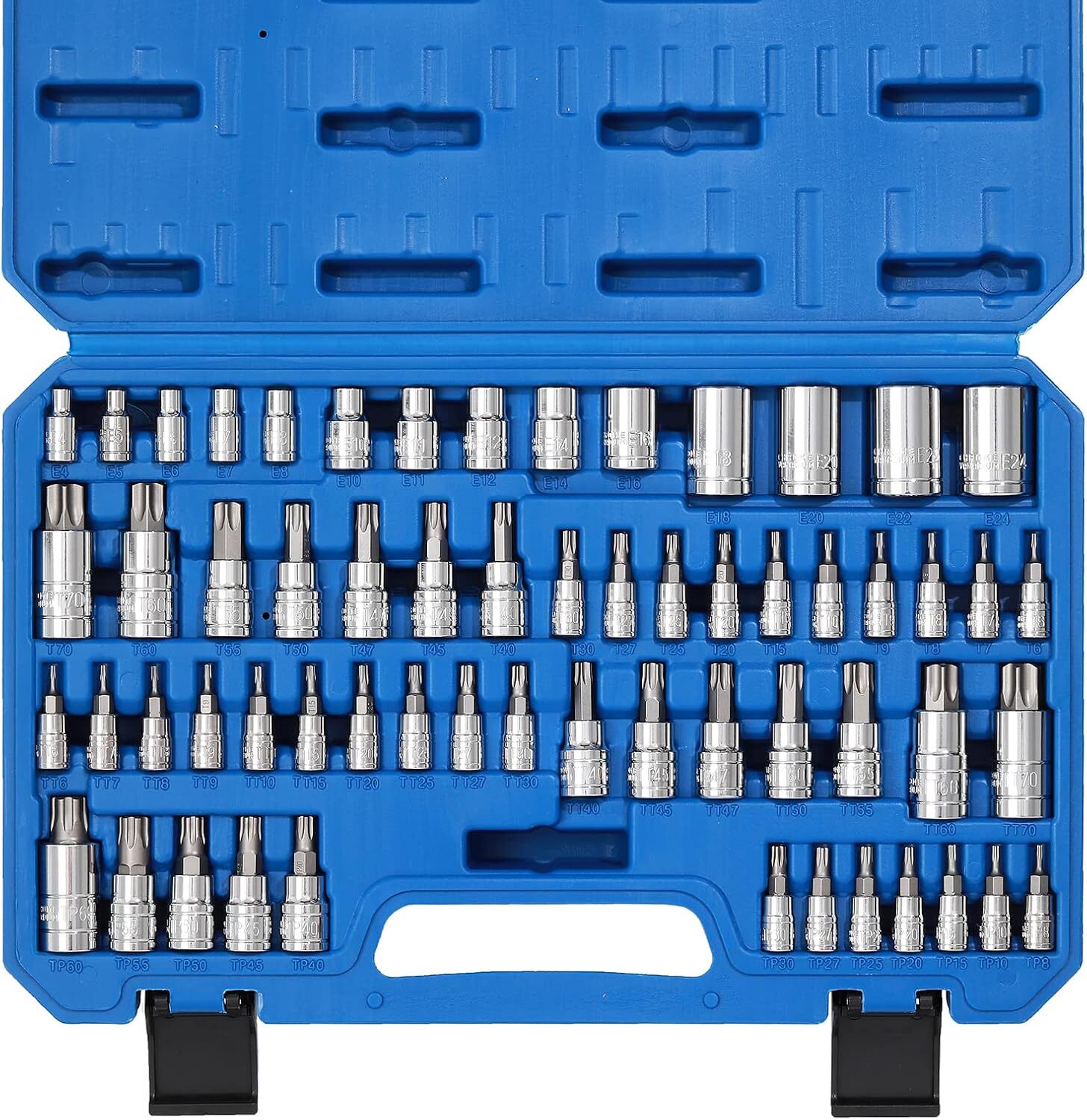 Master Torx Bit Socket and Female External Torx Socket Set, CR-V&S2 Steel 60PCS
