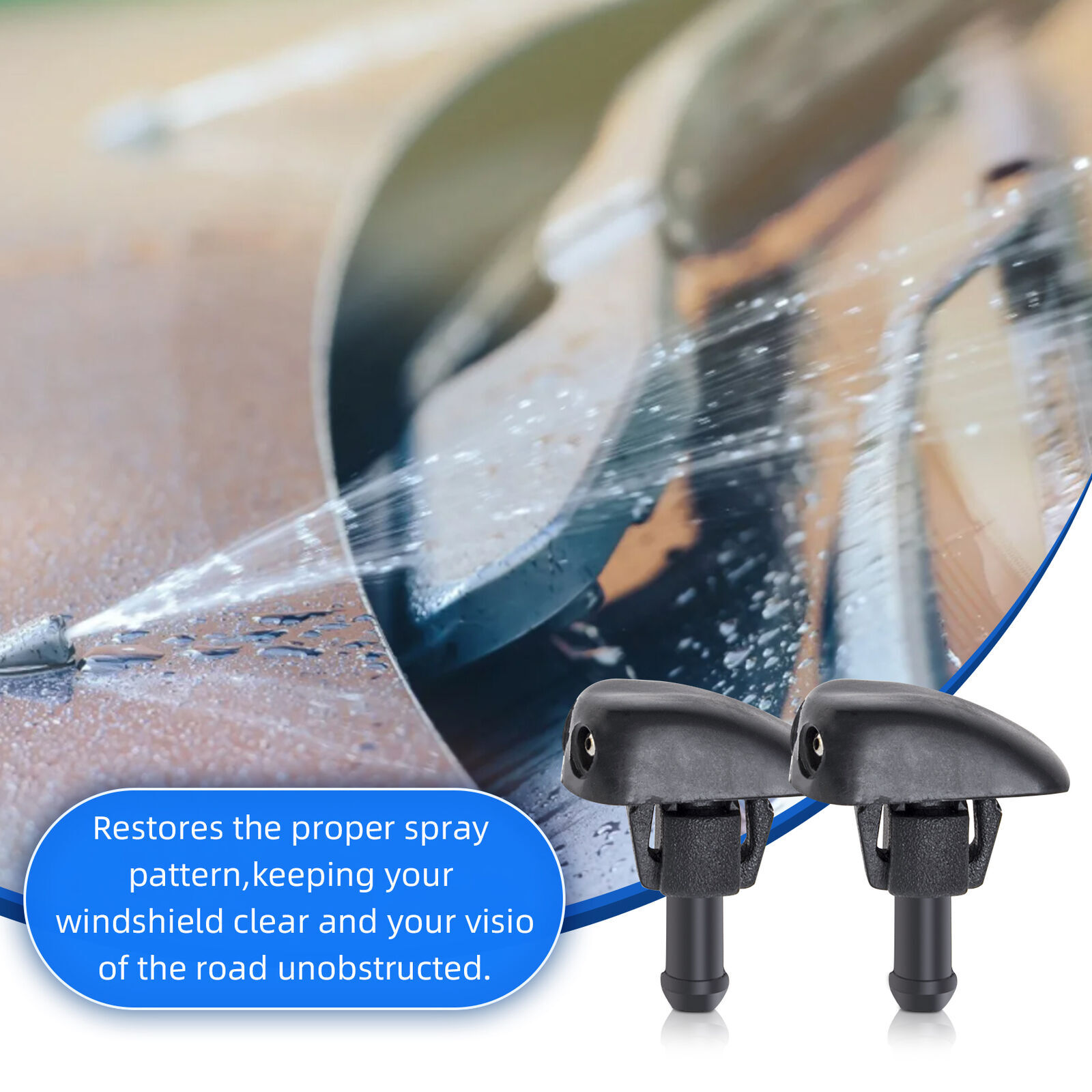 Window Windshield Wiper Nozzle Sprayer Washer Spray Nozzle Sprinkler Universal