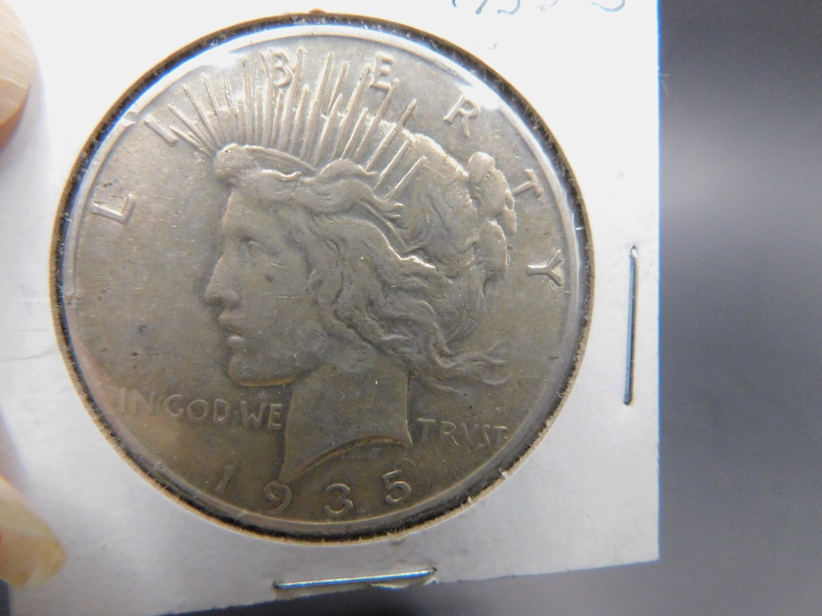 1935-S Peace Silver Dollar $1 - AU, VAM 4 rays