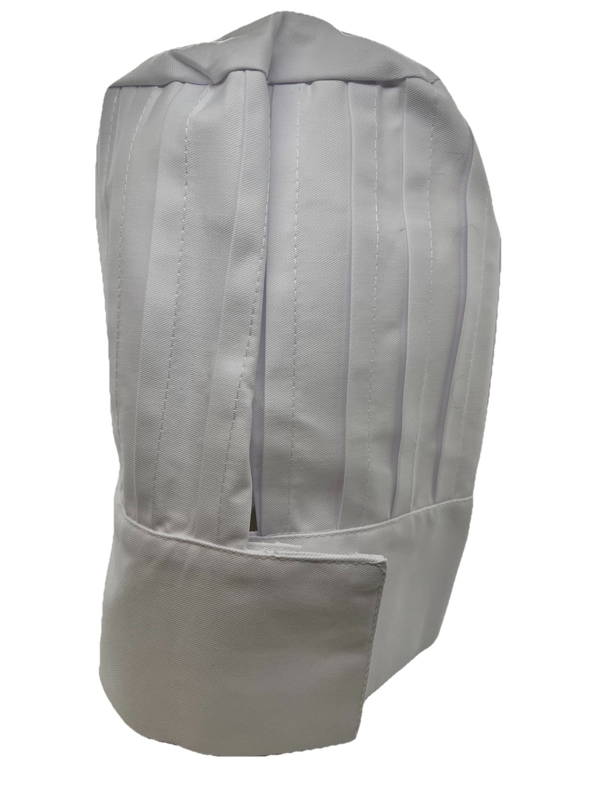 12" Tall White Chef Hat for Men and Women Adjustable Size Hook & Pile Tape NEW!