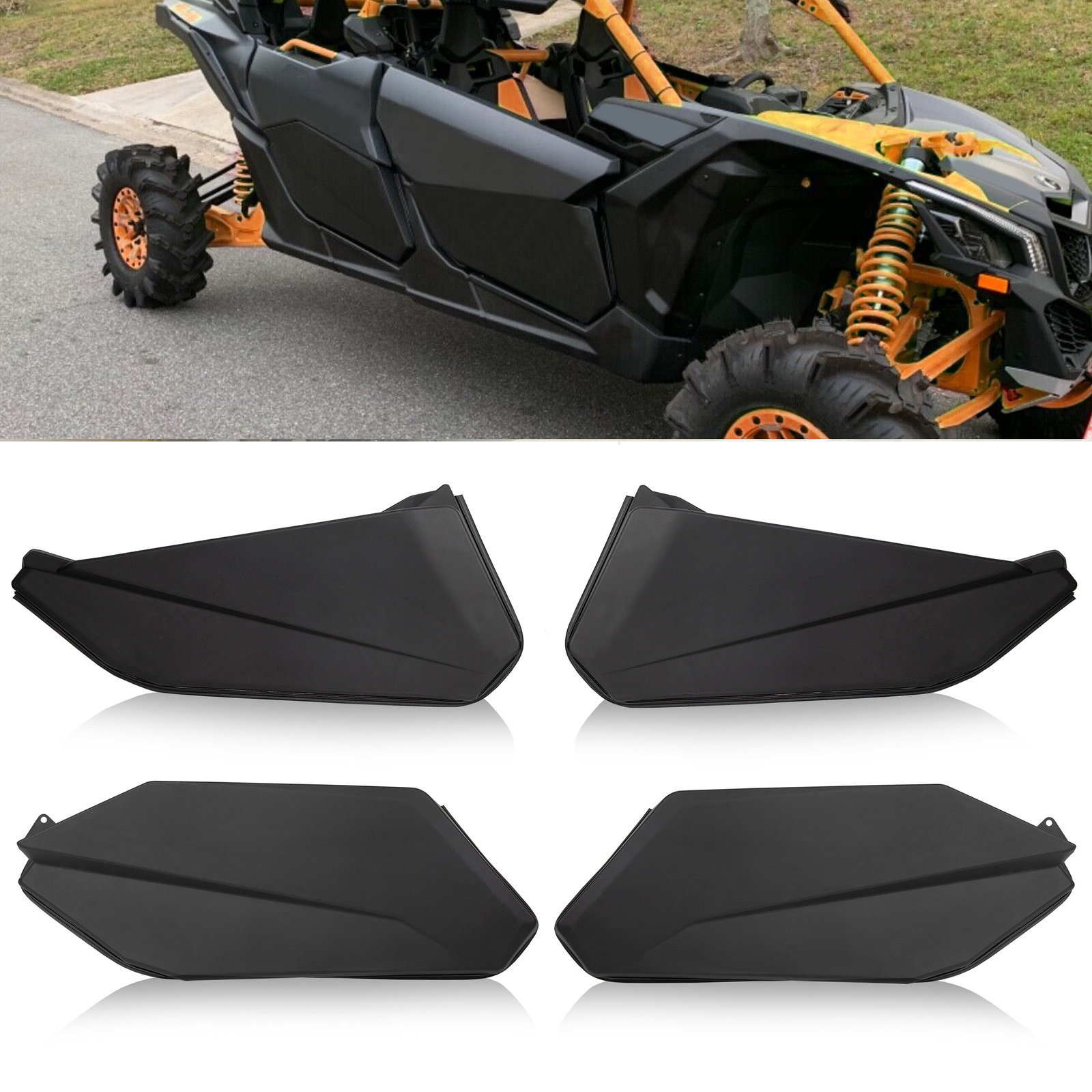 Front & Rear Lower Door Panels Inserts Kit For 2017-2024 Can Am Maverick X3 Max