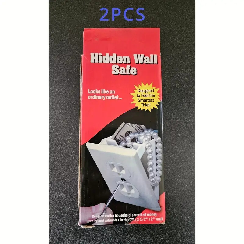 2PCS Hidden Wall Safe Security Electrical Outlet Keys Vault Secret Hide Valuable