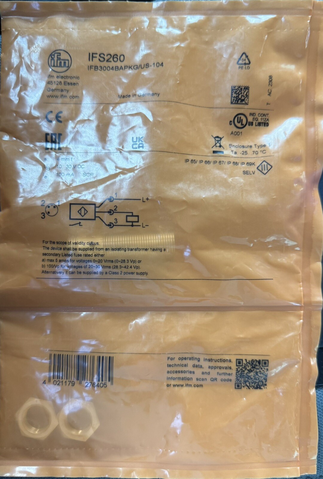 IFM IFS260 Proximity Switch Sensor New