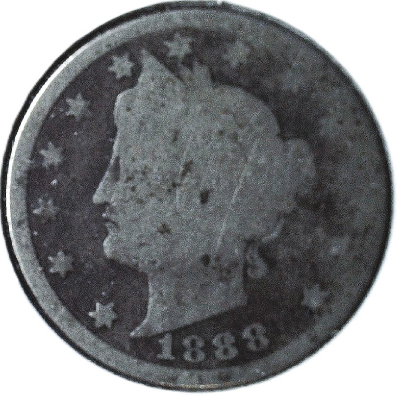1888 LIBERTY "V" NICKEL - WITH CENTS VARIETY -BETTER DATE -  NL 132