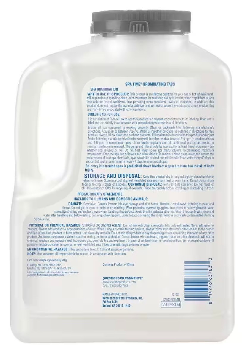 5 lbs. Tablets BromineHot Tub/Spa