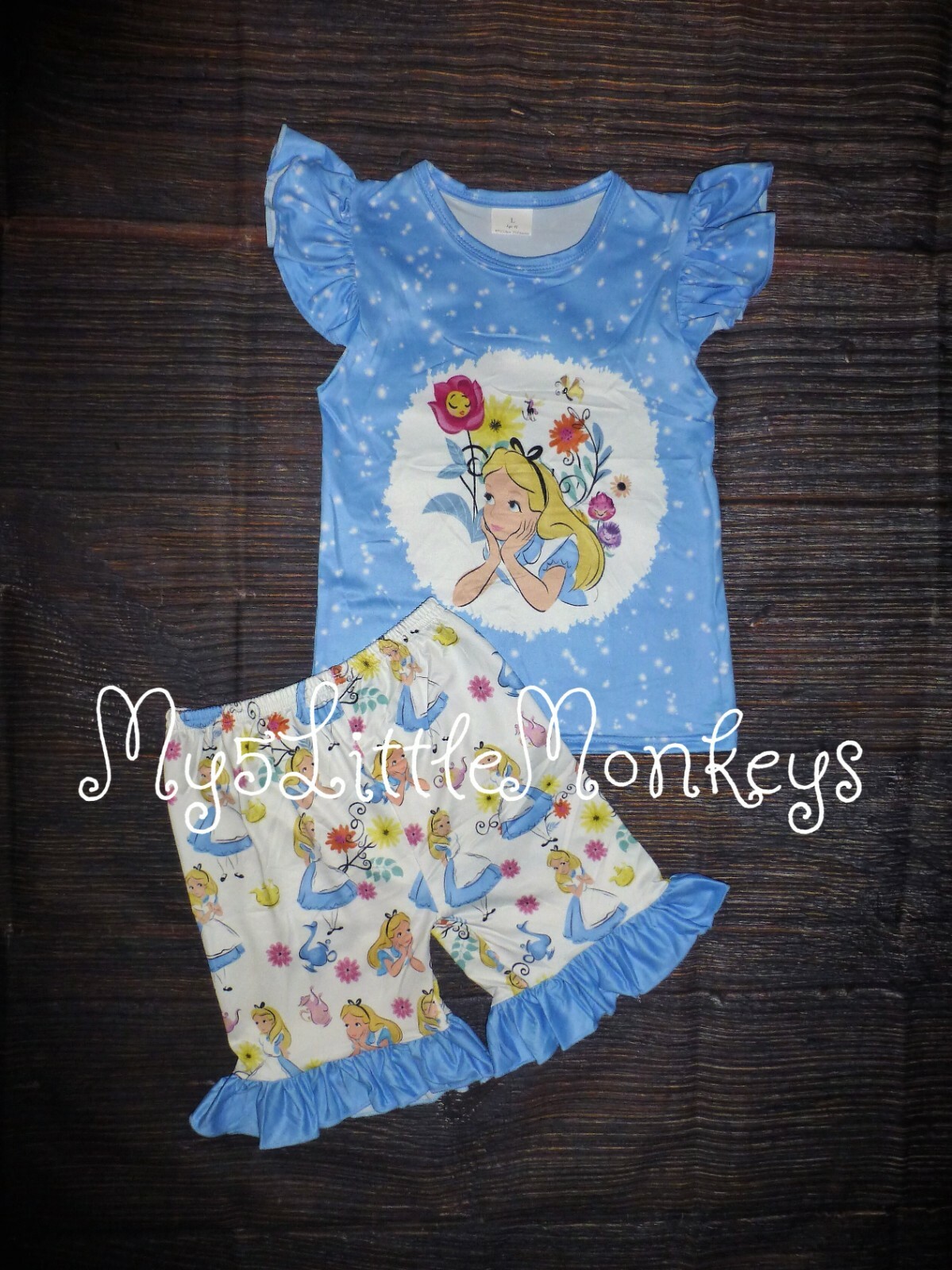 NEW Boutique Alice in Wonderland Girls Shorts Outfit