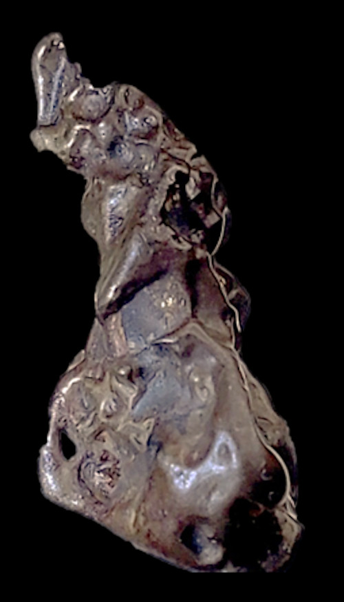 Golden Pallasite Meteorite ~ Nicely Sculptured ~ Two Holes ~ 2.016 grams