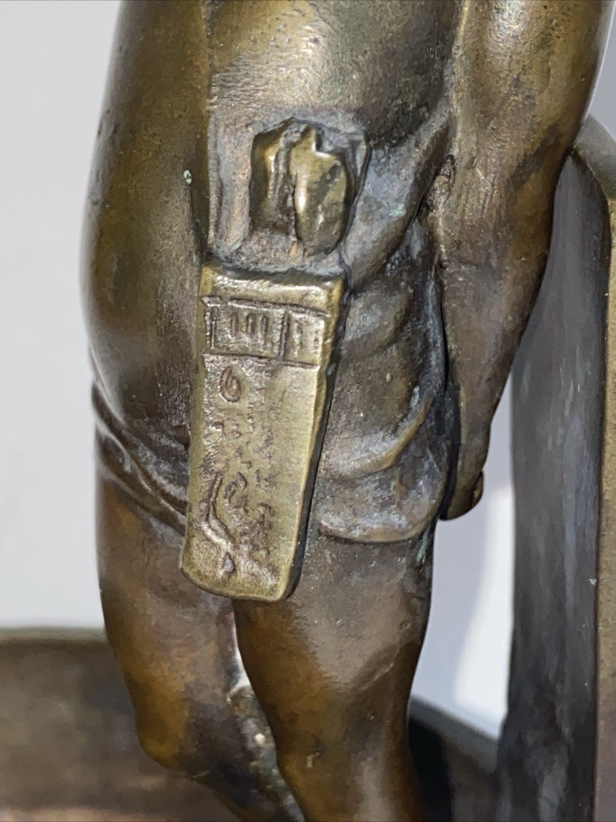 Peter Tereszczuk Art Nouveau Bronze Boy Sculpture, Used