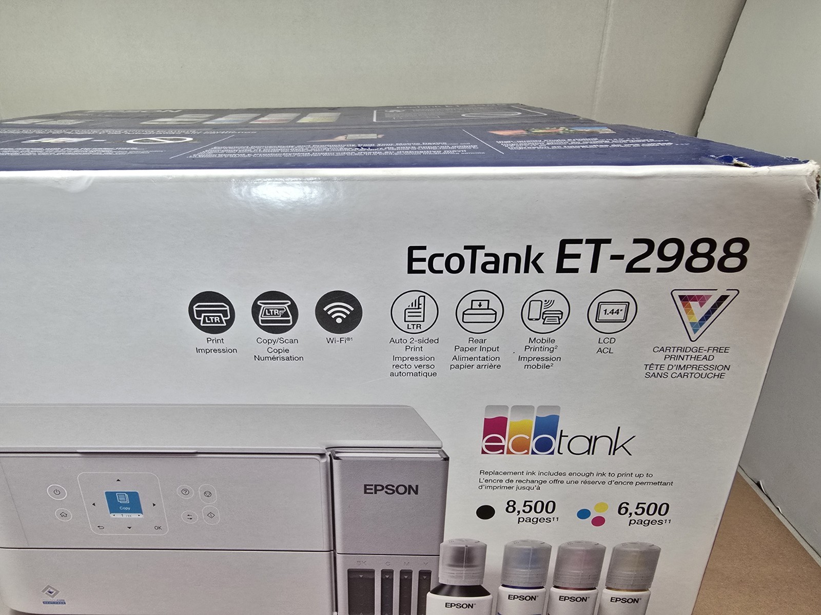 EPSON ECOTANK ET-2988 WIRELESS ALL-IN-ONE COLOR SUPERTANK PRINTER