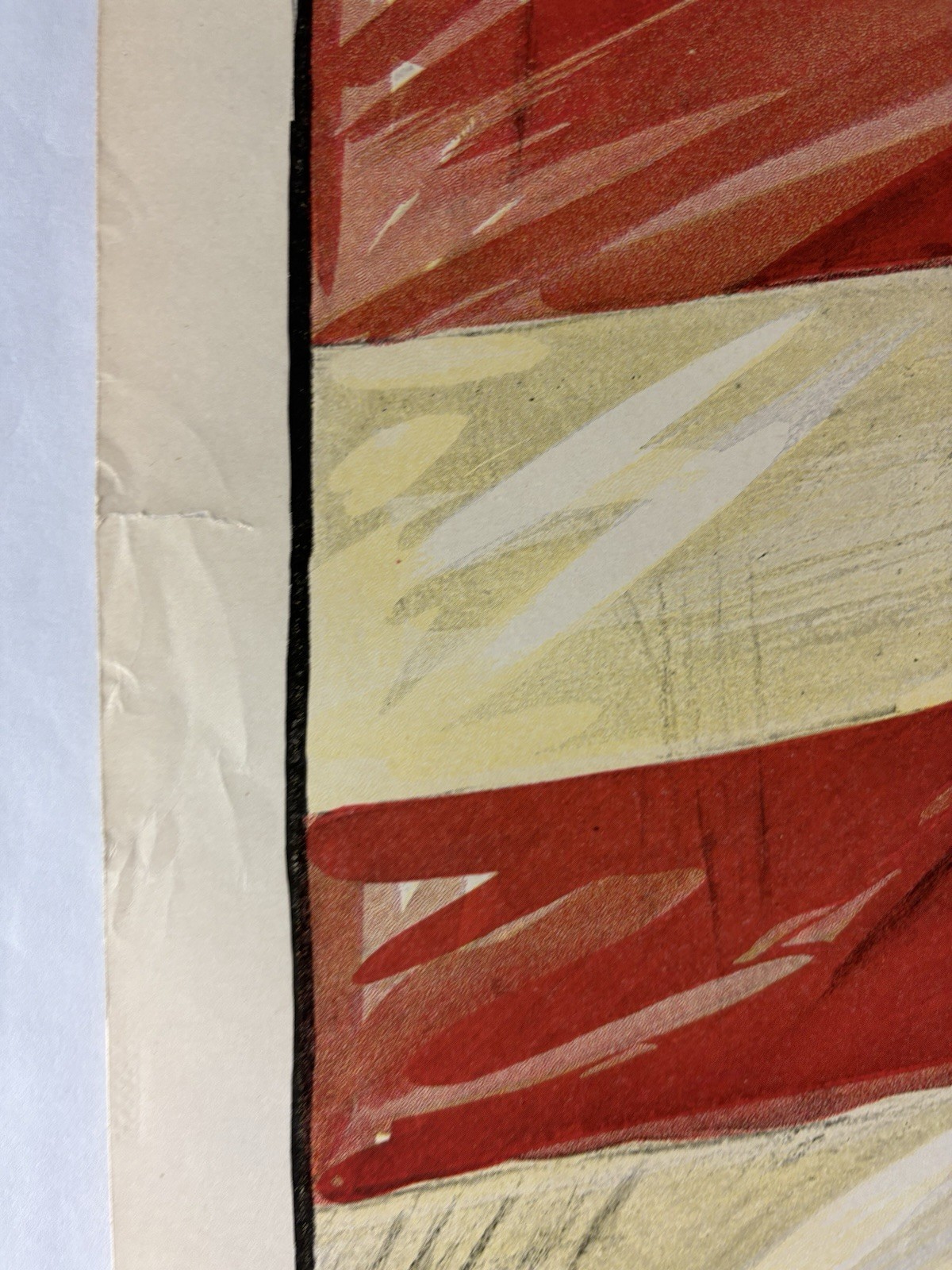 TEAMWORK WINS World War I Bond Poster (VeryGood) 1918 26 1/4”x41” WW1 Ships 001