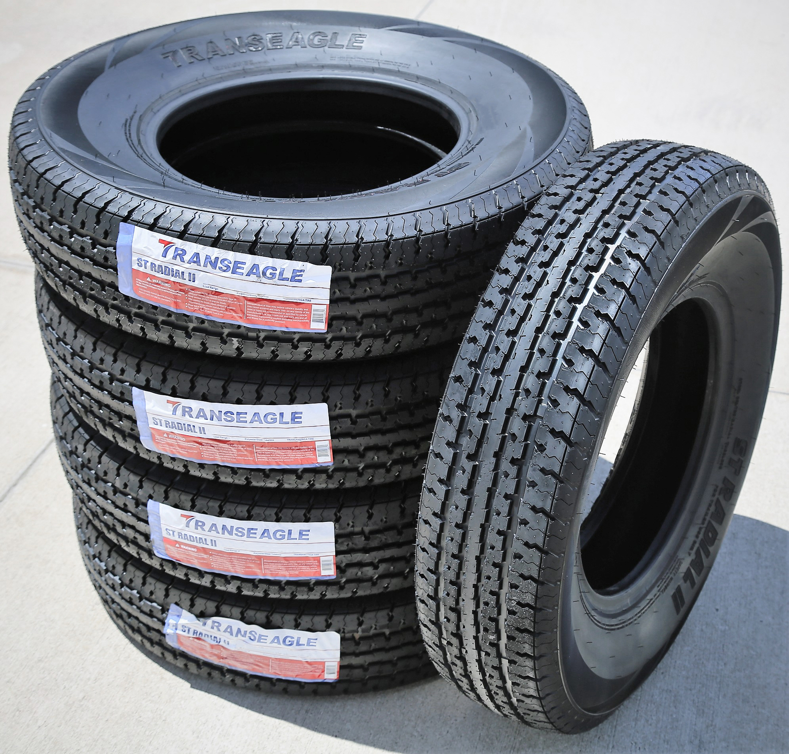 4 Transeagle ST Radial II Steel Belted ST 235/85R16 Load F 12 Ply Trailer Tires