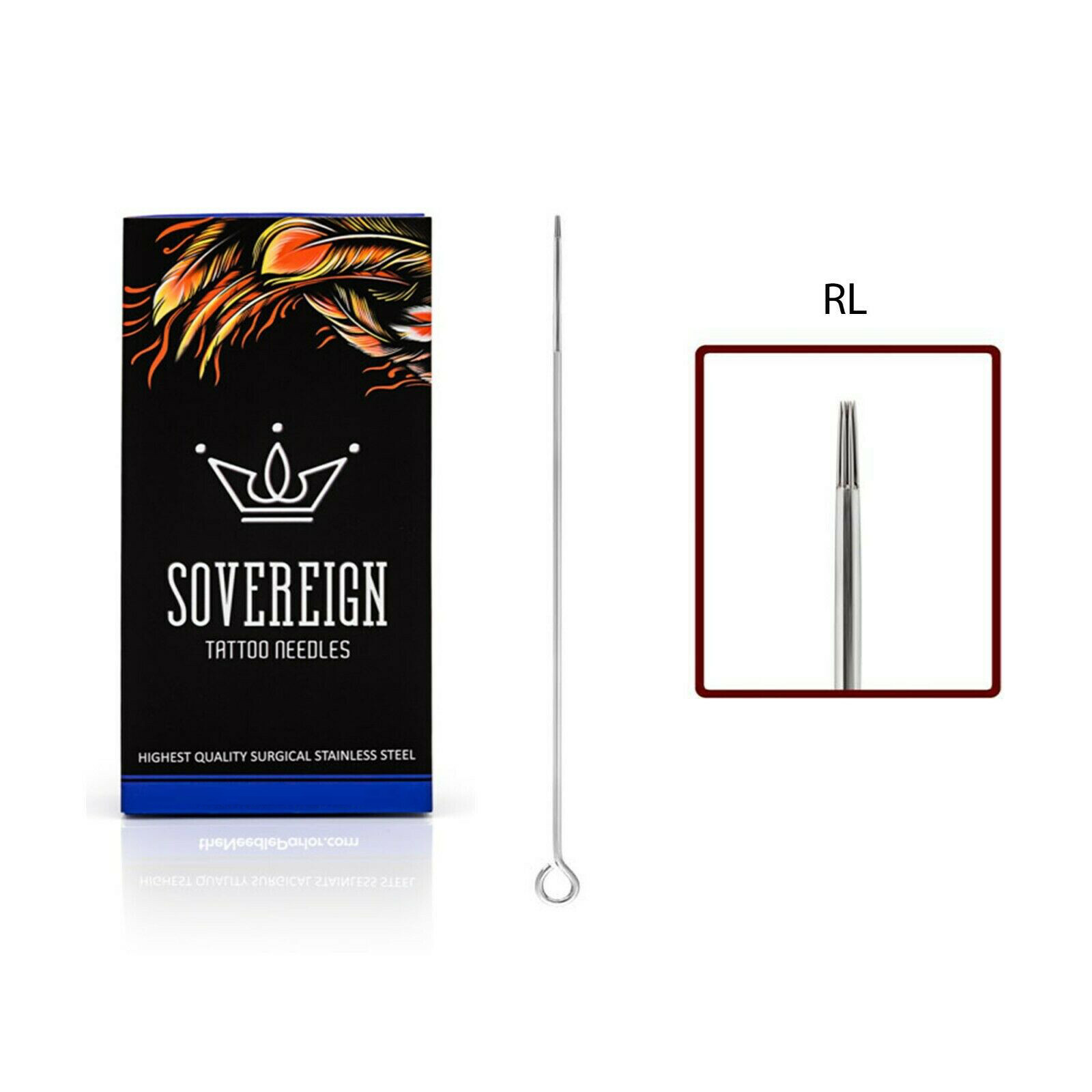 50 pcs Sovereign Sterile Disposable Tattoo Needles RL/RS/M/CM/F (TOP QUALITY!)