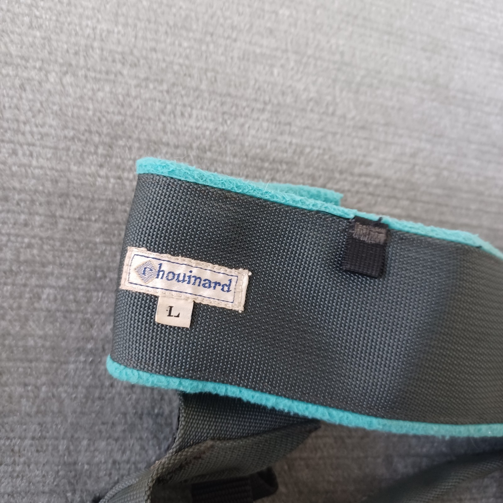 Vintage Chouinard Climbing Equipment Harness Black Large Fleece Lining Patagonia