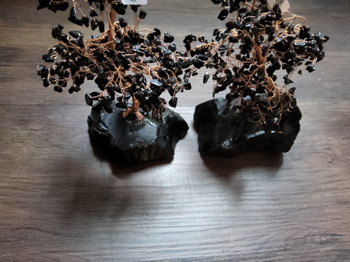 Lot of 2- Karma & Luck Black Onyx Feng Shui Tree Grounded Awareness HDPJ556