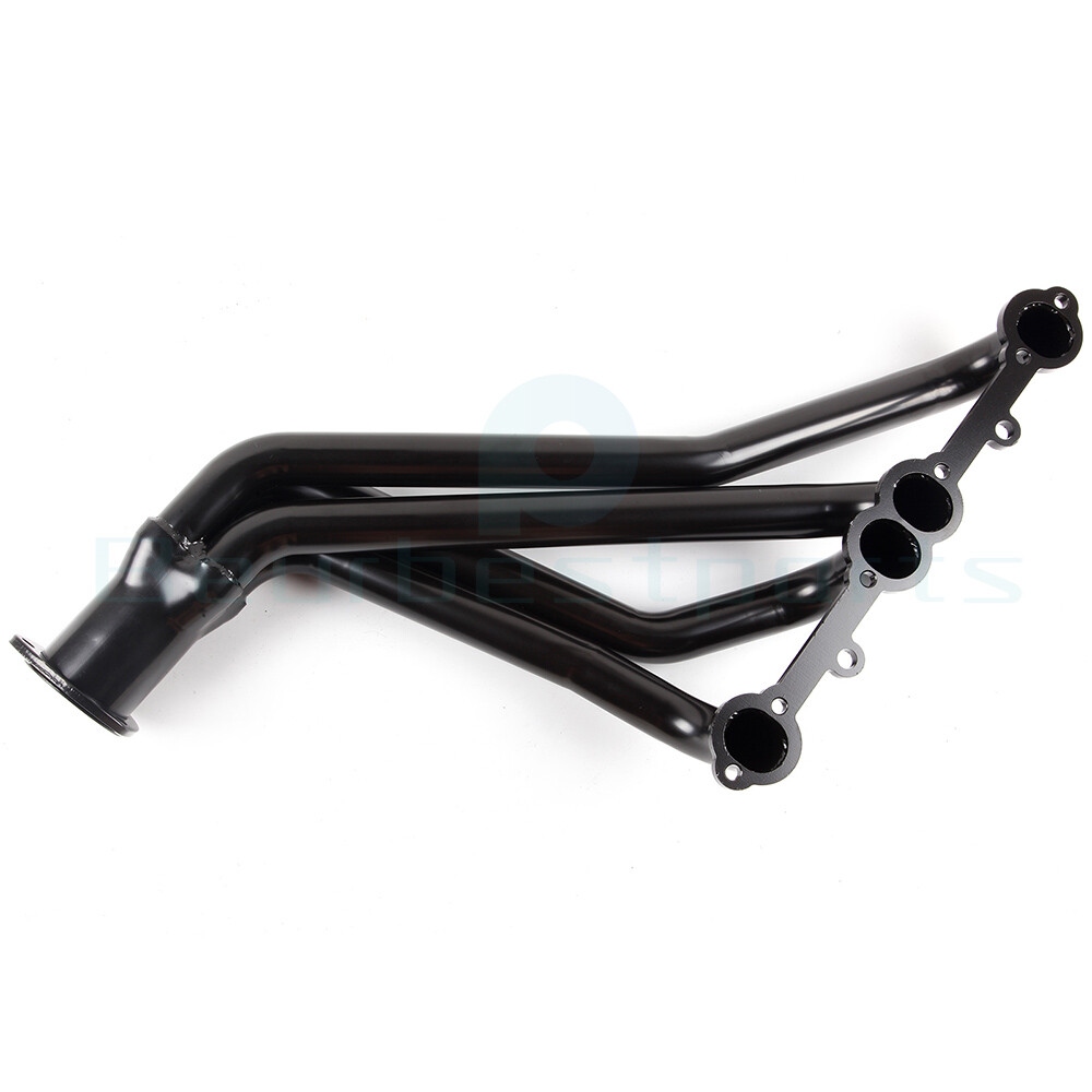For GMT C/K 5.0L 5.7L SBC 84-91 Long Tube Exhaust Header Manifold Black Painted