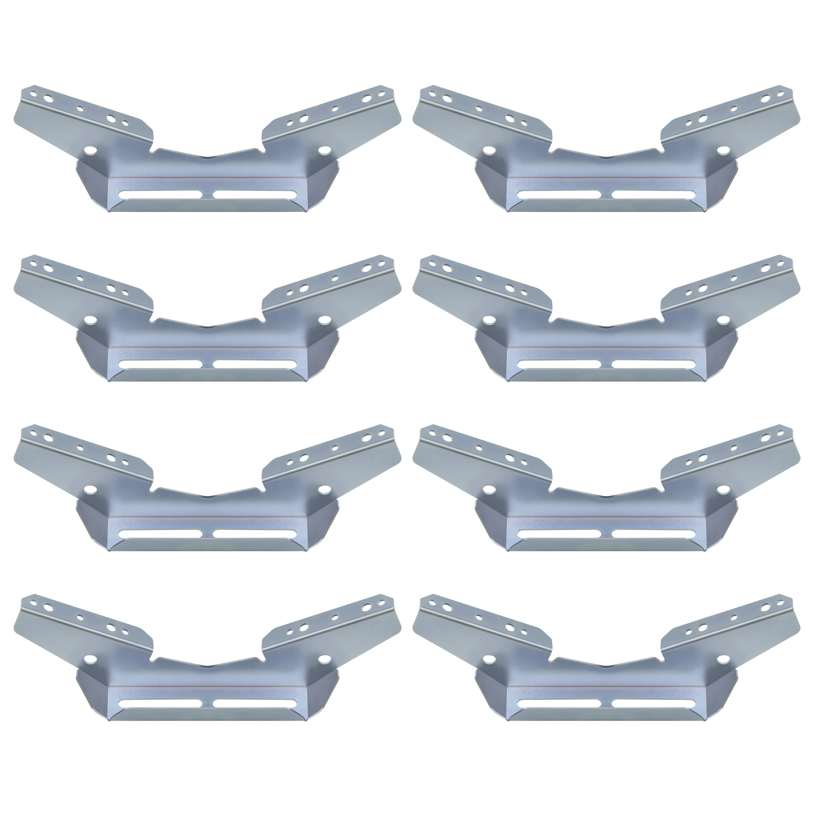 8 Pack - Pontoon V Wing Bunk Brackets for Boat Pontoon Bolster Trailer