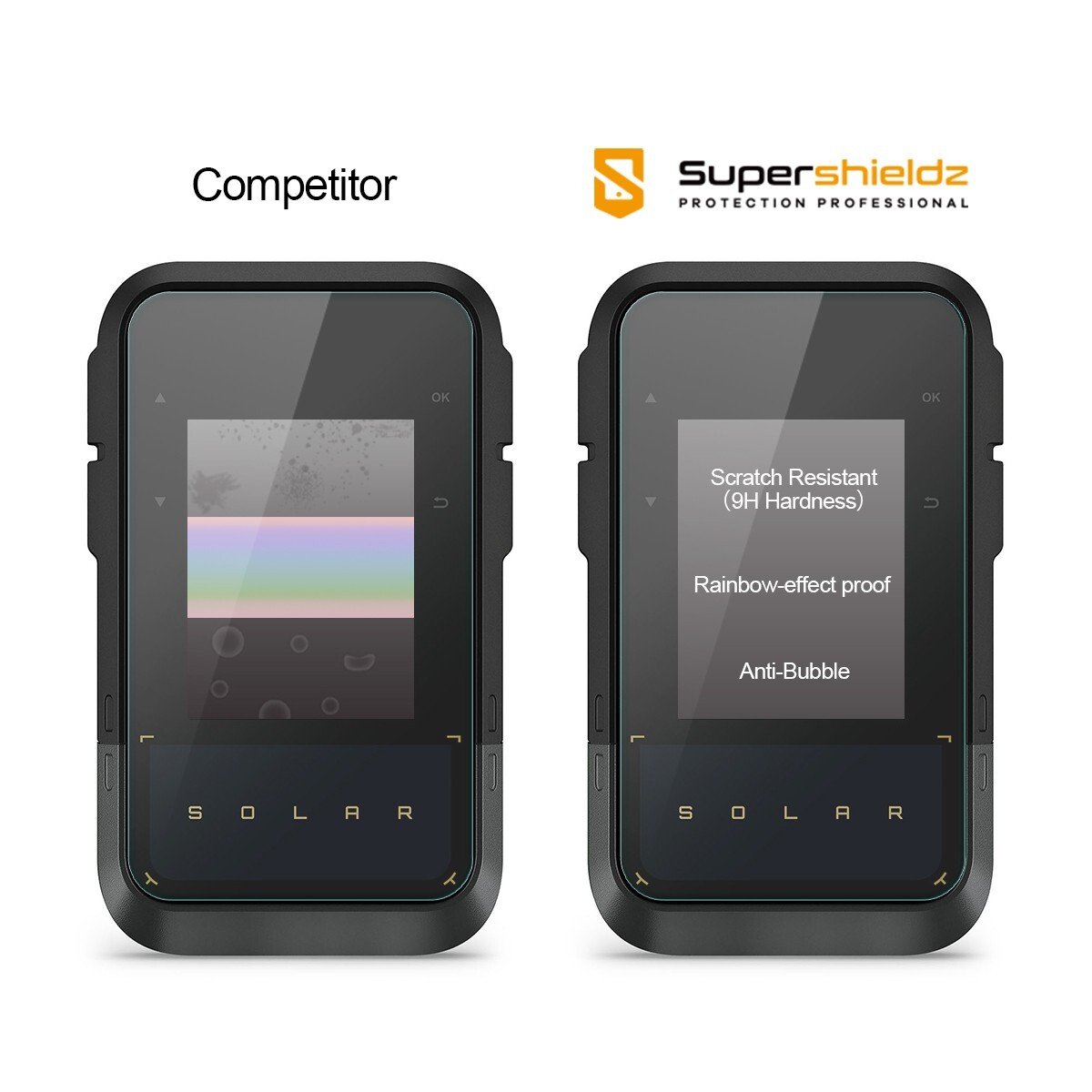 3X Supershieldz Tempered Glass Screen Protector for Garmin eTrex Solar