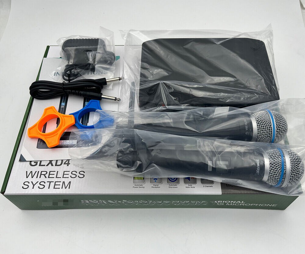 GLXD4+BETA58A Shure Vocal Dual Channel Wireless Microphone System UHF Handheld