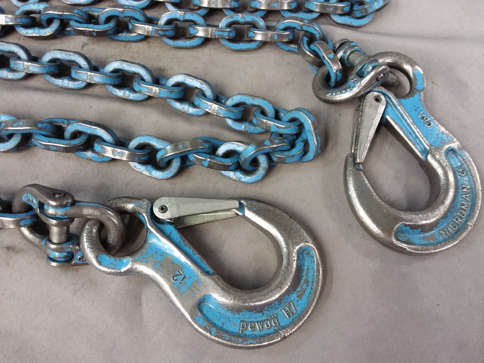 Pewag 9/32" ChainSling Grade 120 5' Reach 9000 LB DOS Cert.