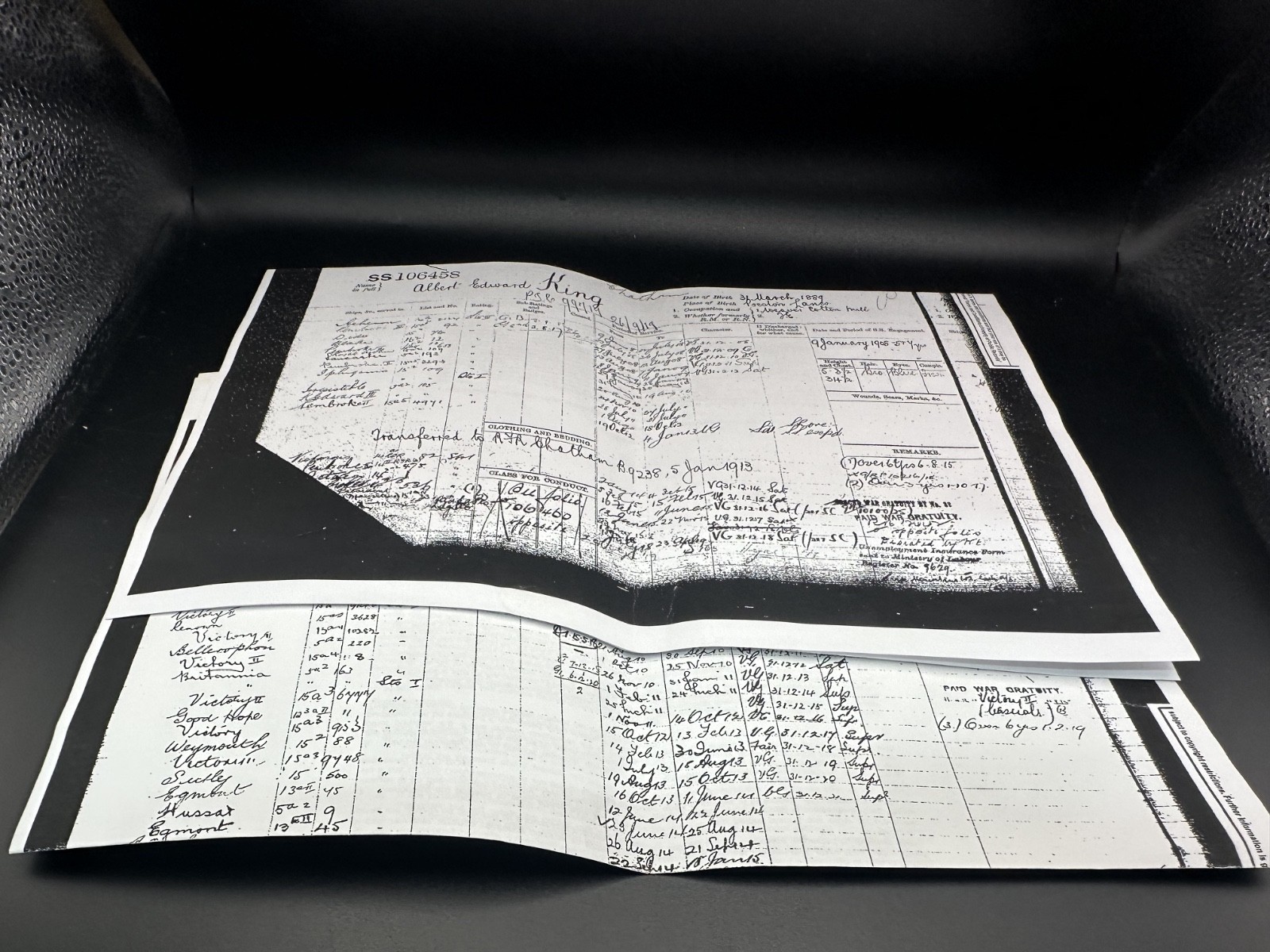 WW1 Star Medal Trio SS.106458 A.E.King STO.1.RN Stoker Royal Navy