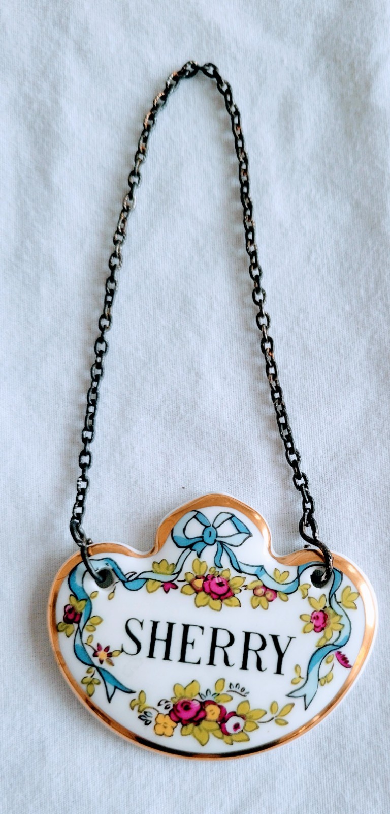 COALPORT Decanter Labels Fine Bone China Set Of 3 “BRANDY”, “PORT” And “SHERRY”