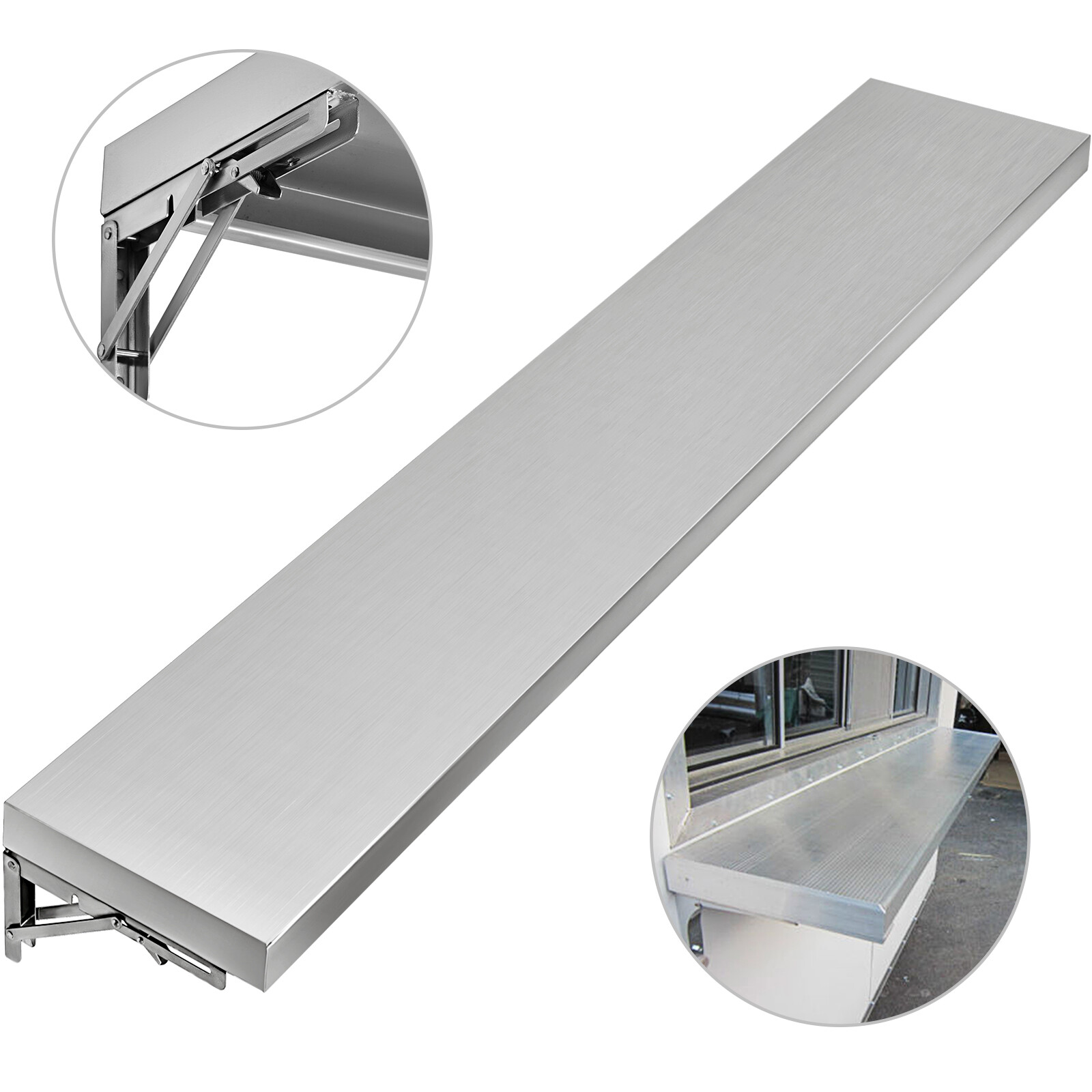 6 Foot Shelf for Concession Window Food Truck Accessories Business Stainless