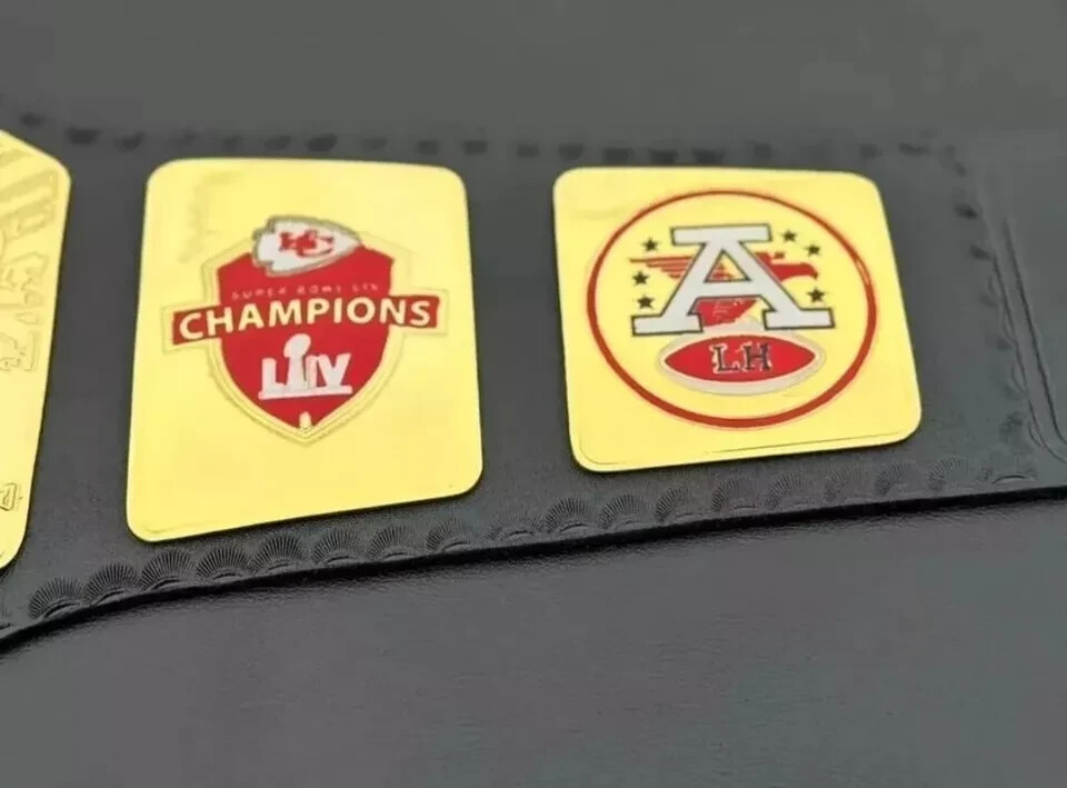 KANSAS CITY CHIEFS KC NFL Superbowl Championship title belt Adult size 2mm Brass