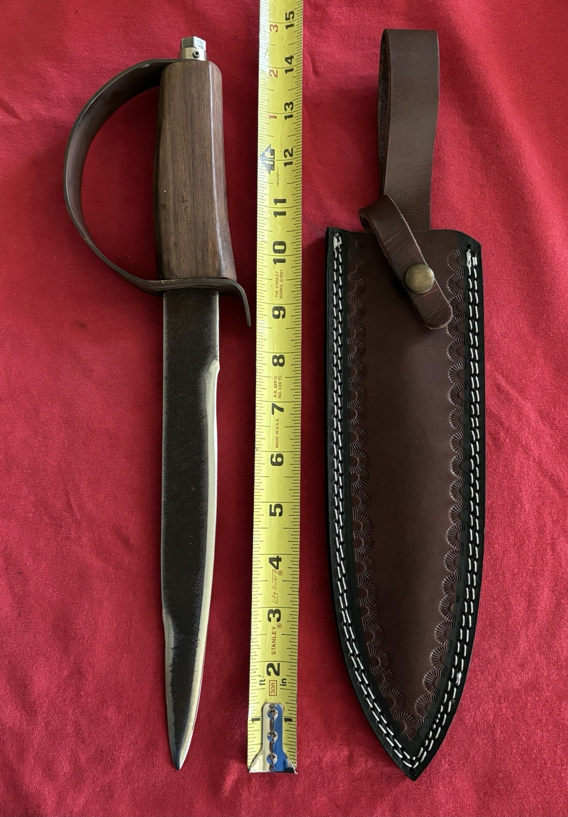 Civil War Reenactment Bowie Knife Brass Handle 9.25 Blade