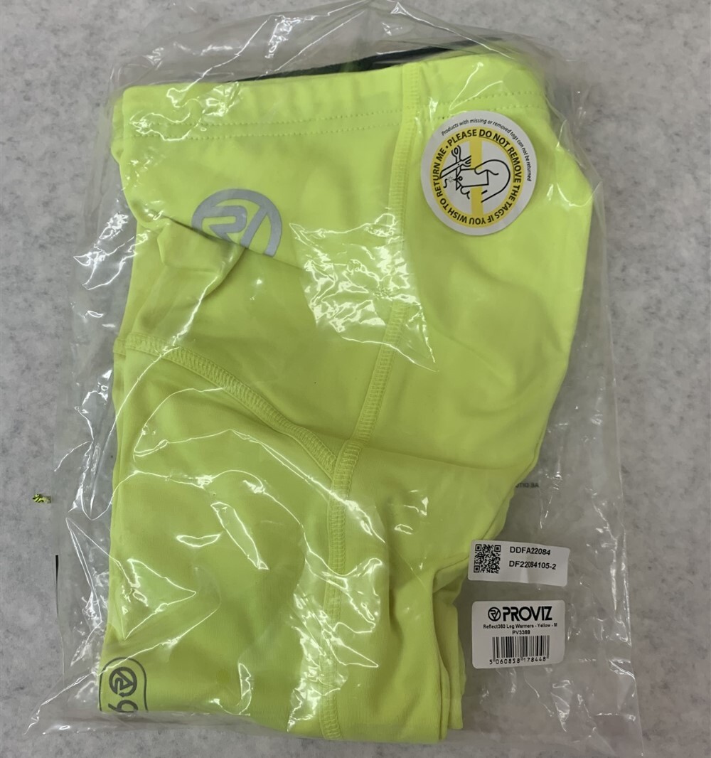 Proviz PV3368 REFLECT360 Reflective Leg Warmers in Yellow Choose Size