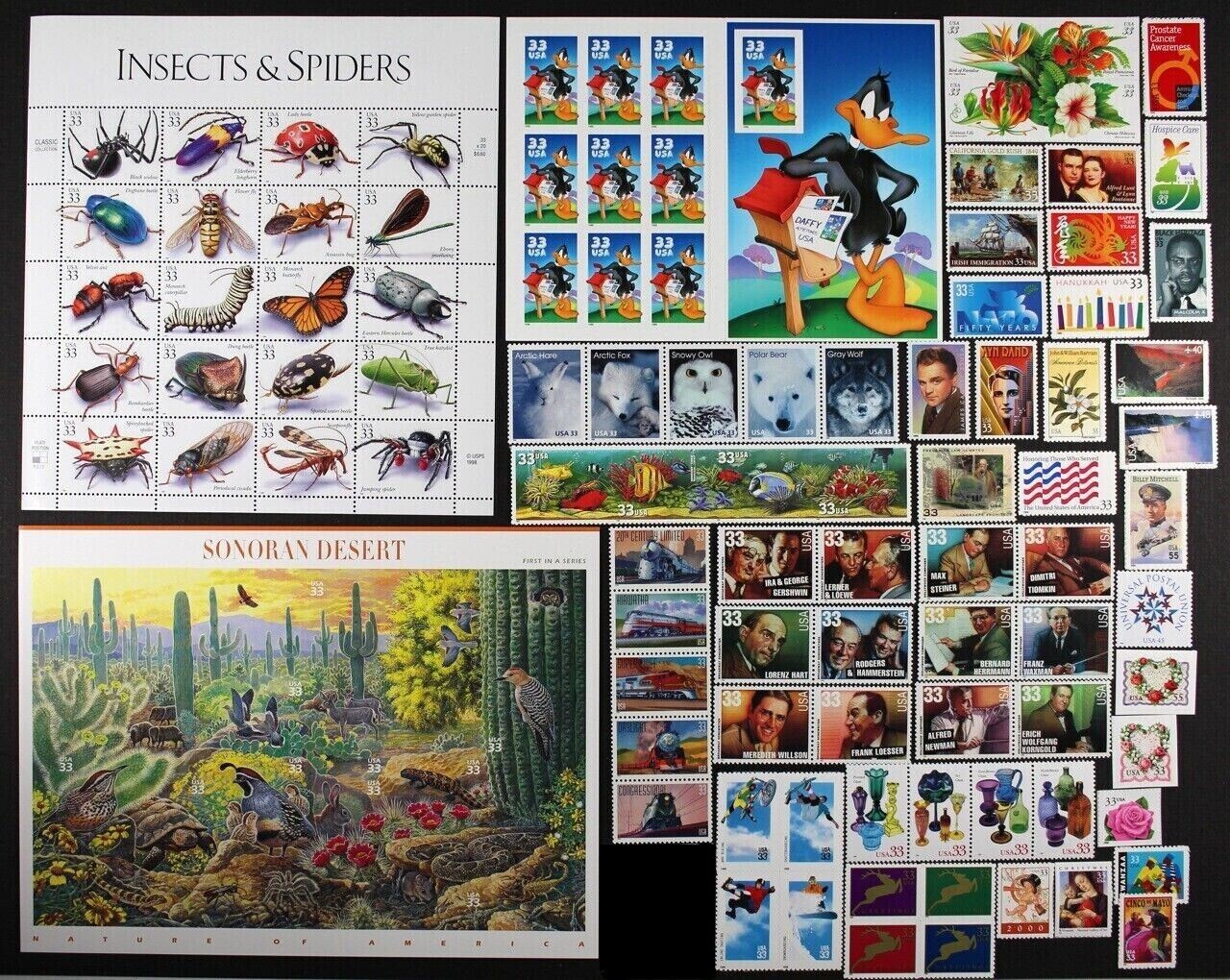 1999 U.S. Commemorative Year Set 107 stamps including Sheets Mint NH see scans