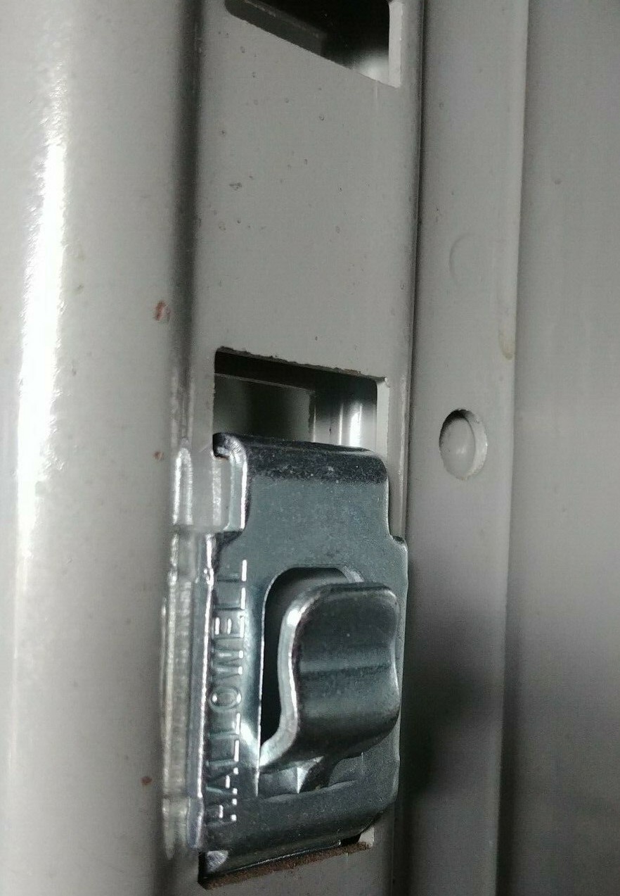 4 Hallowell Steel Shelf Support Clips / Brackets for Commercial Metal Shelving