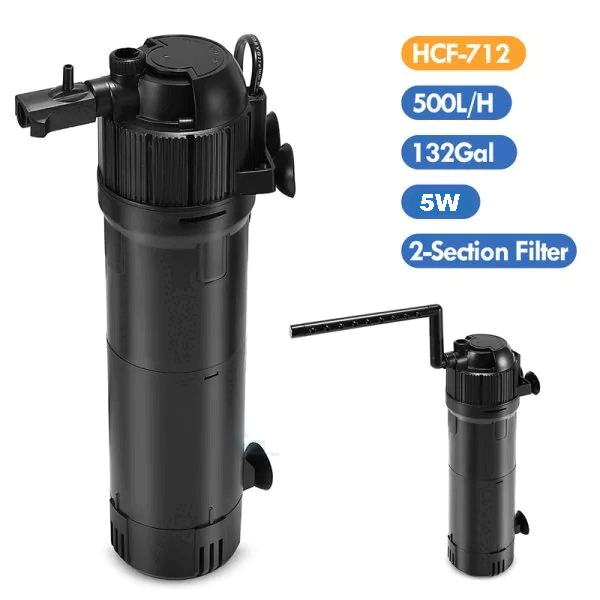 5-IN-1 Internal Aquarium Fish Tank UV Sterilizers Filter Submersible Water Pump