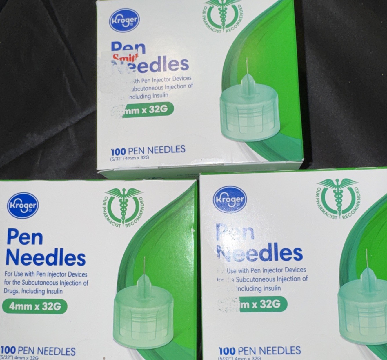 Disposable Capped Needles 4mm X 32 Ga 100 Box 3 Boxes Exp 6/28/29, 300 Total Ct.