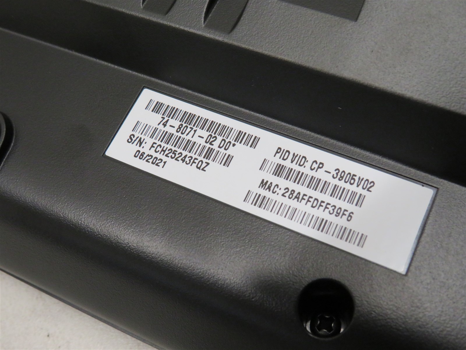 OPEN BOX Cisco CP-3905 Unified SIP VoIP Phone 74-8071-02 D0