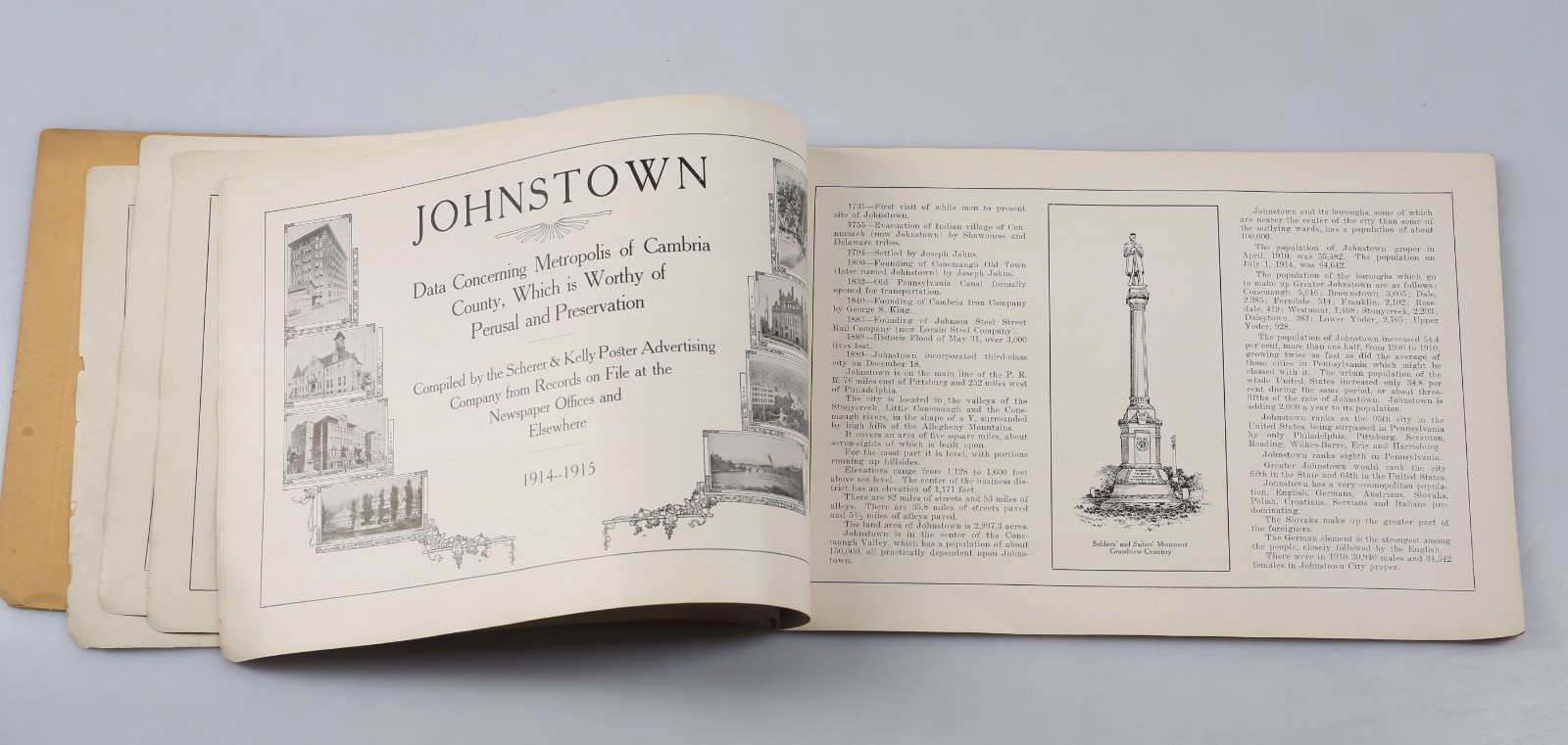 1915 Spanish American War Veterans Encampment Program Johnstown Pennsylvania