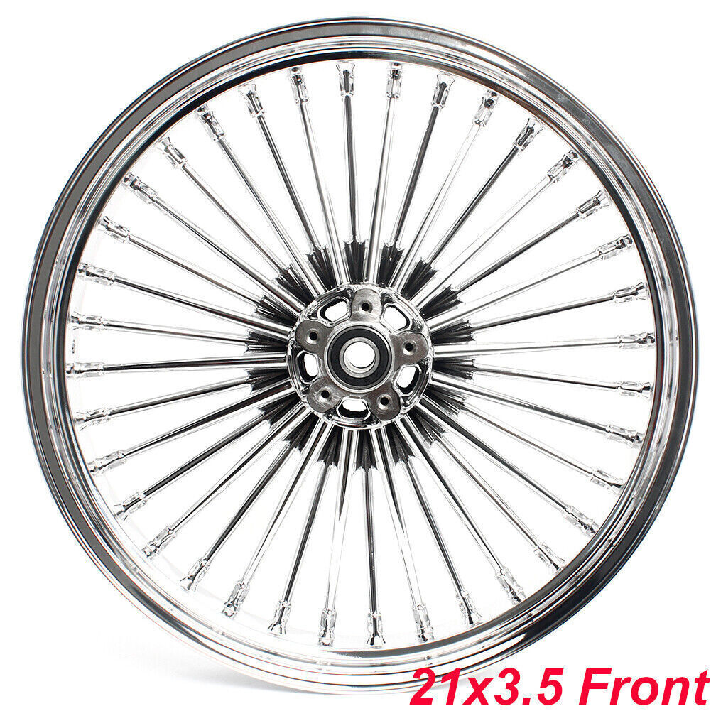 Touring 21x3.5 Fat Spoke Front Wheel for Harley Road King Street Glide 2000-2007