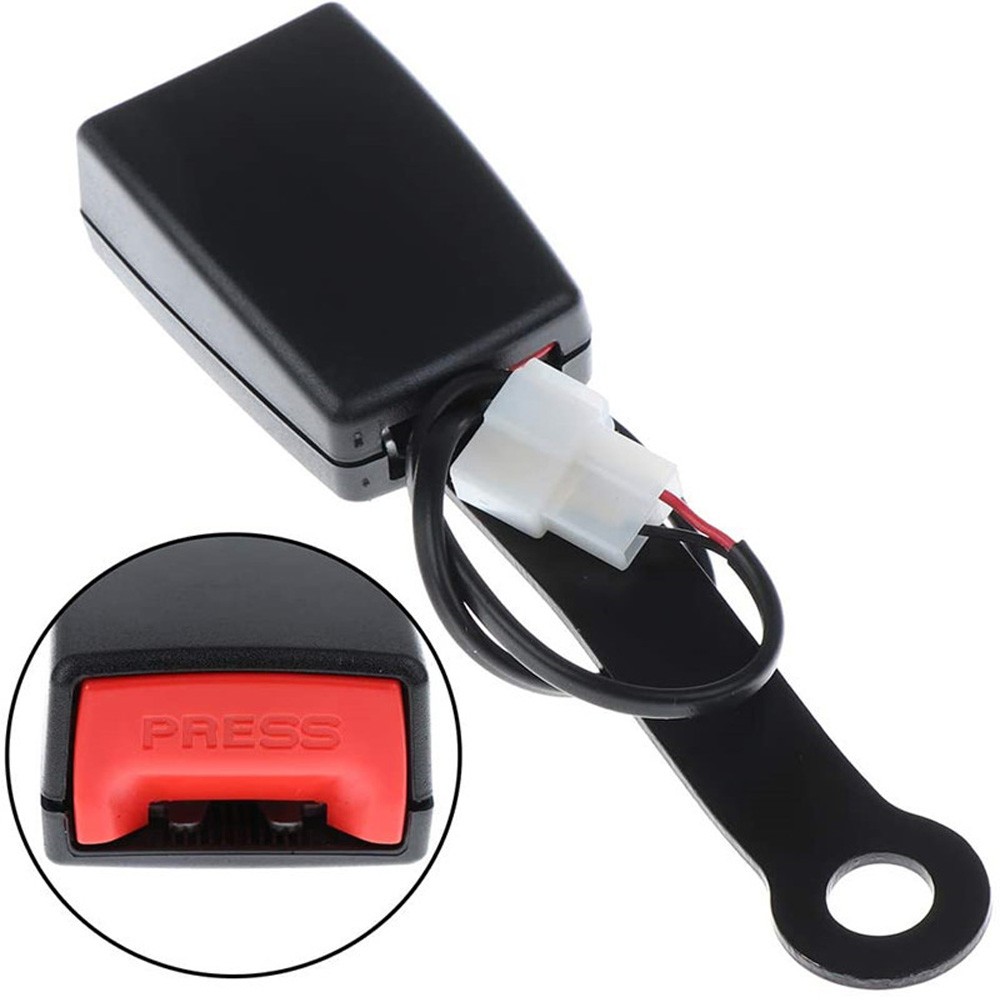 2PCS Universal Front Driver Safety Seat belt Buckle Plug Connector Warning Cable