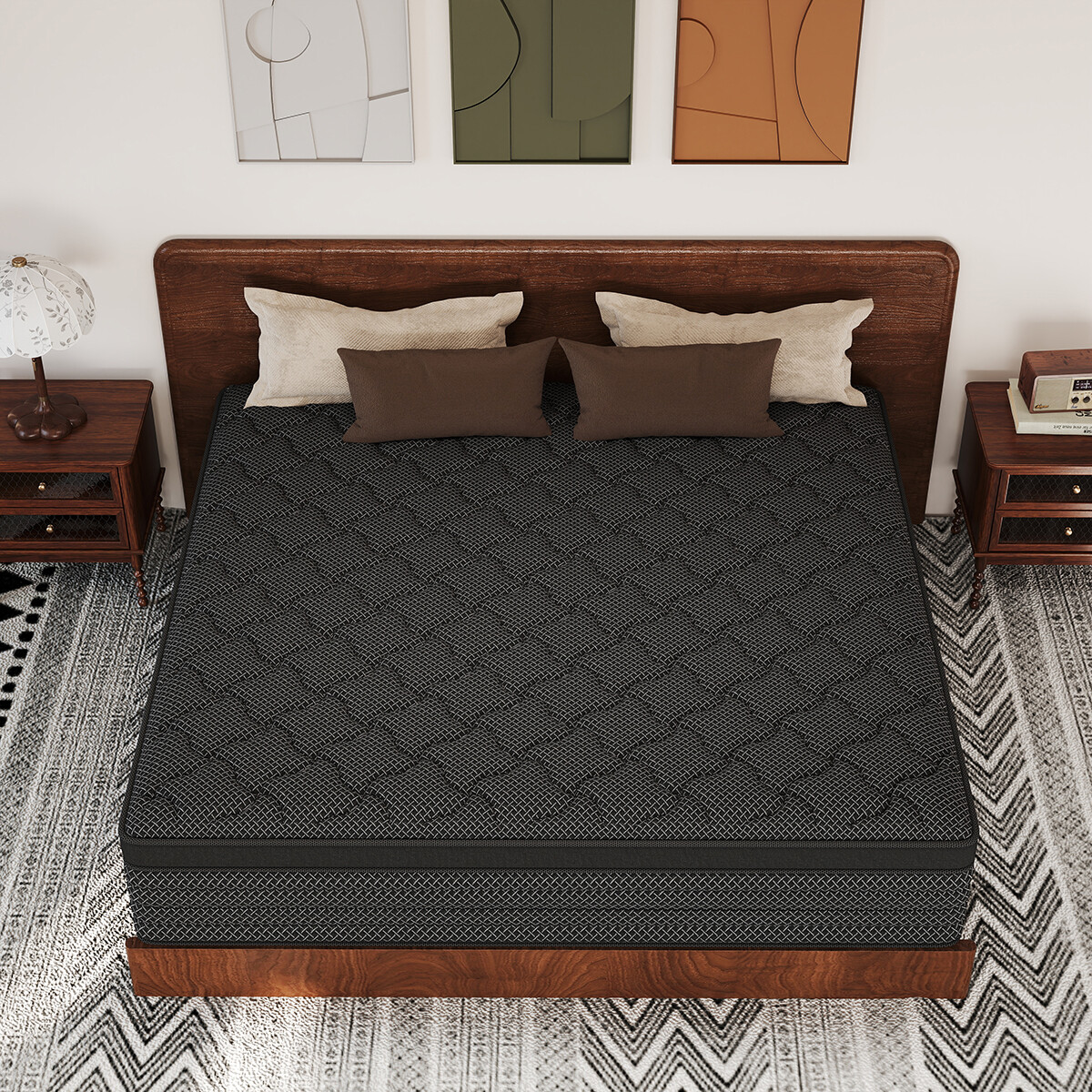 12" 14" Gel Memory Foam Mattress Hybrid Spring Twin Full Queen King Bed In A Box