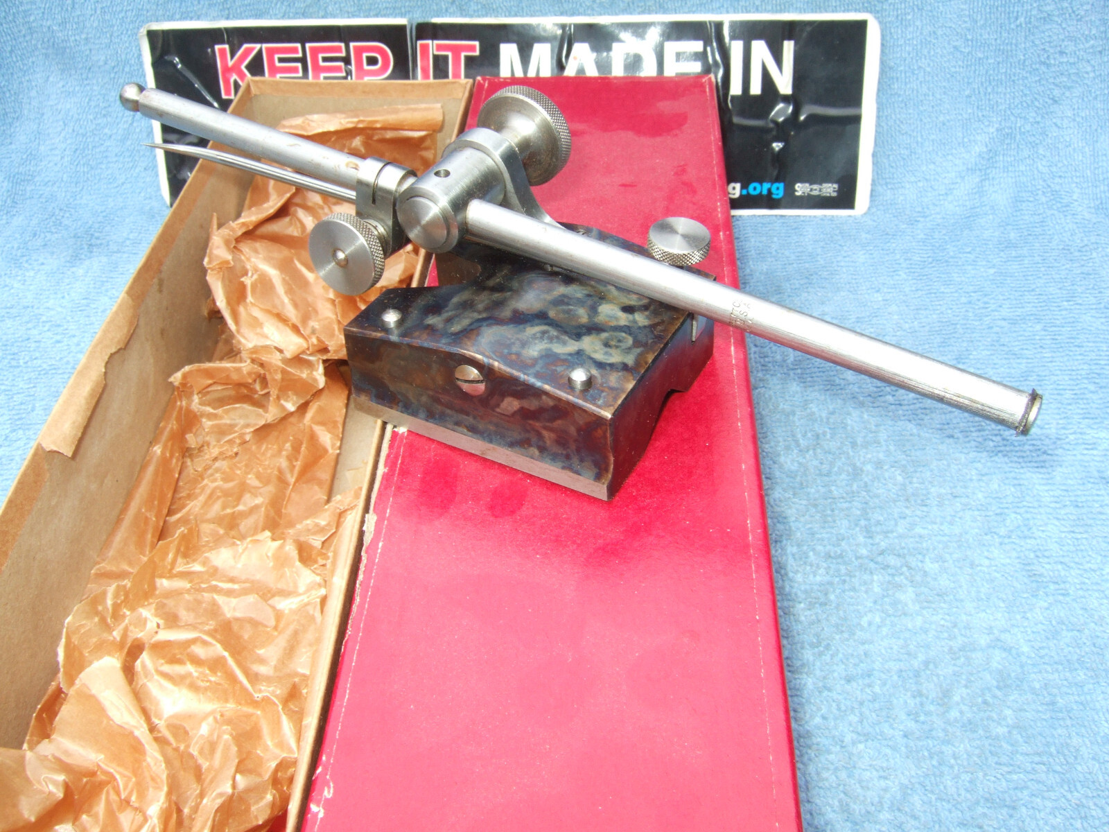 STARRETT SURFACE GAGE 257b OLD VINTAGE PRECISION INSPECTION TOOL GRINDER MILL #A