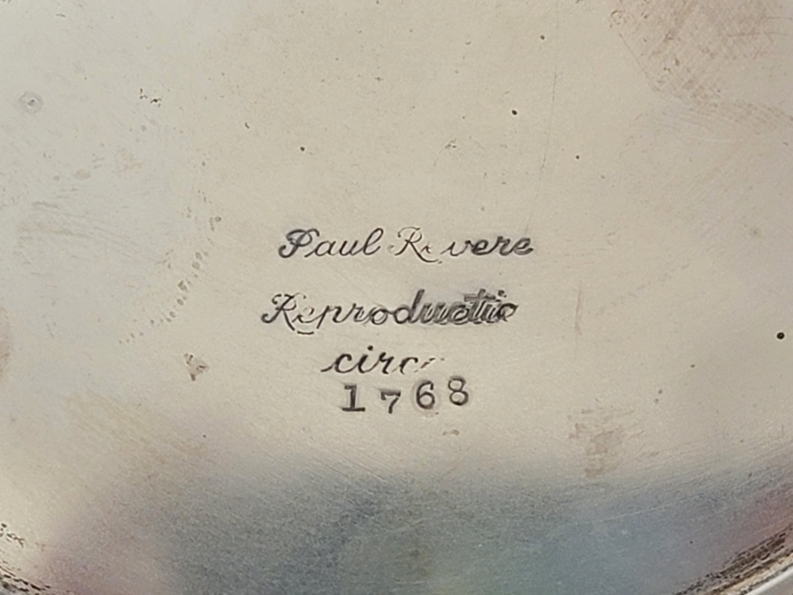 Lunt Sterling Silver 10" Bowl 968g Paul Revere Reproduction 10-R Scrap Or Repair