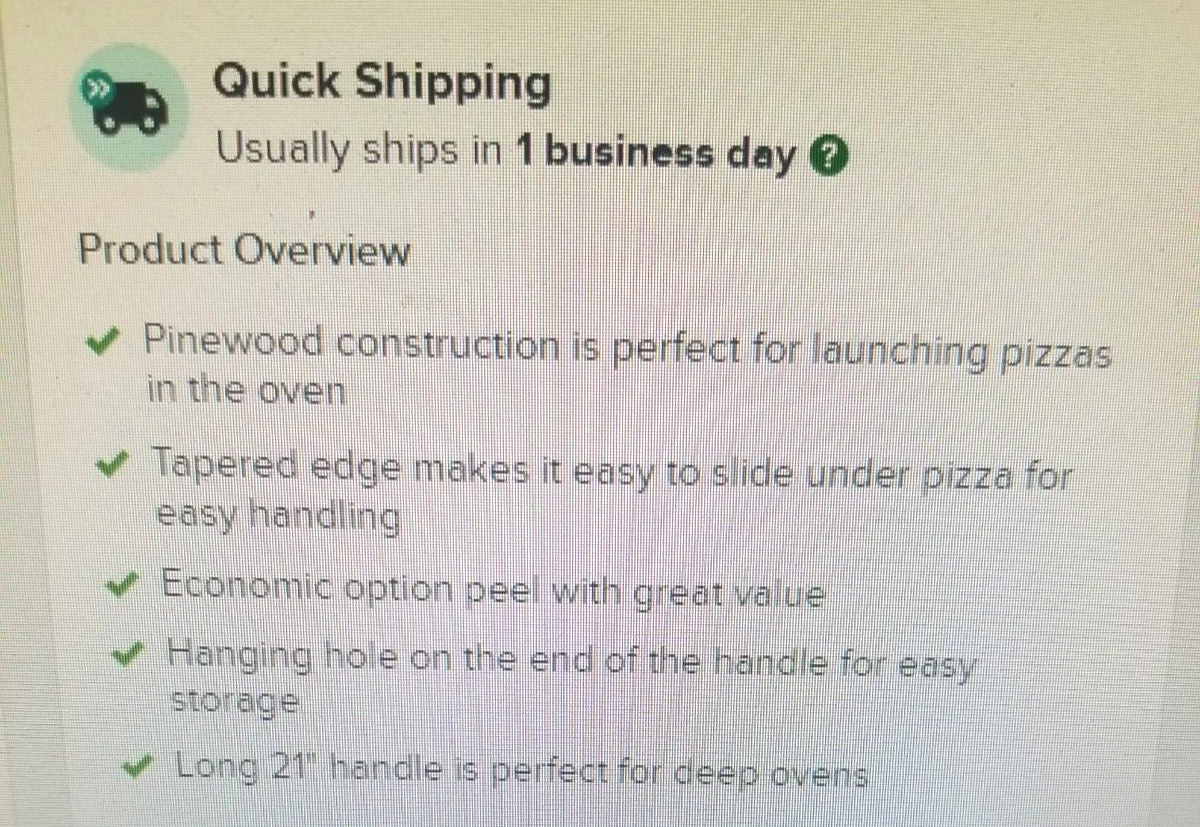 PIZZA PEEL WOOD PADDLE STYLE SPATULA KITCHEN PIZZERIA 20" x 21" W/ 21" HANDLE