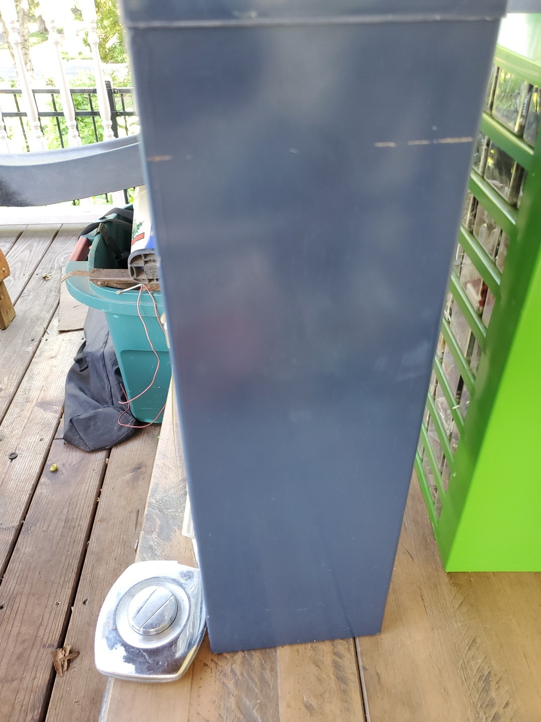 Vintage Blue RAACO 39-Drawer Metal Storage Organizer Cabinet