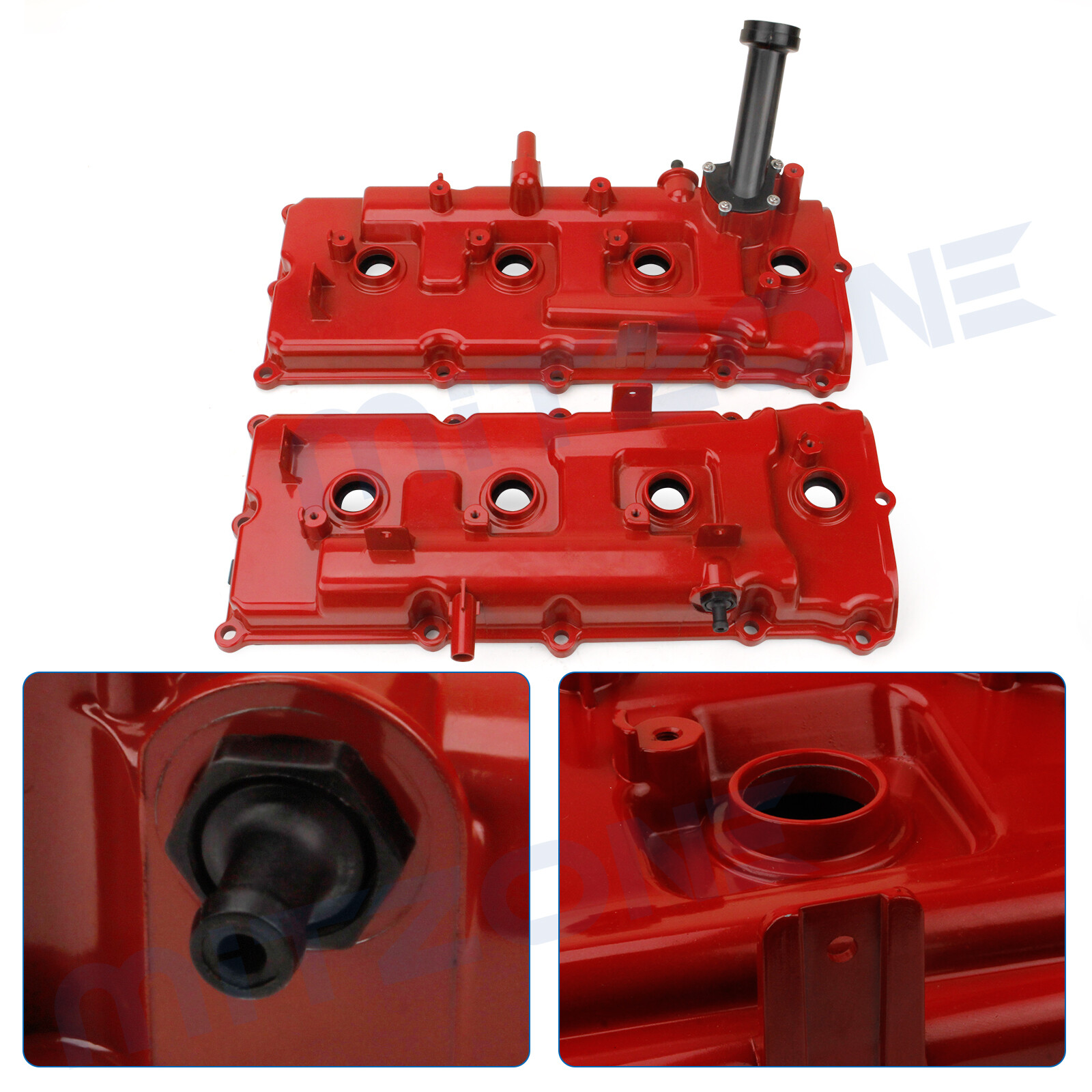 Aluminum Red Valve Covers Kit for 04-16 Nissan Armada Titan Pathfinder QX56 5.6L