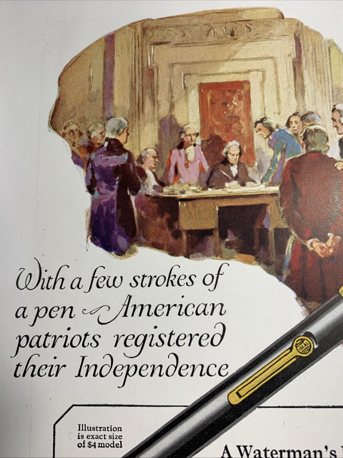 Waterman’s Ideal Fountain Pen Ad C 1910’s Colorful