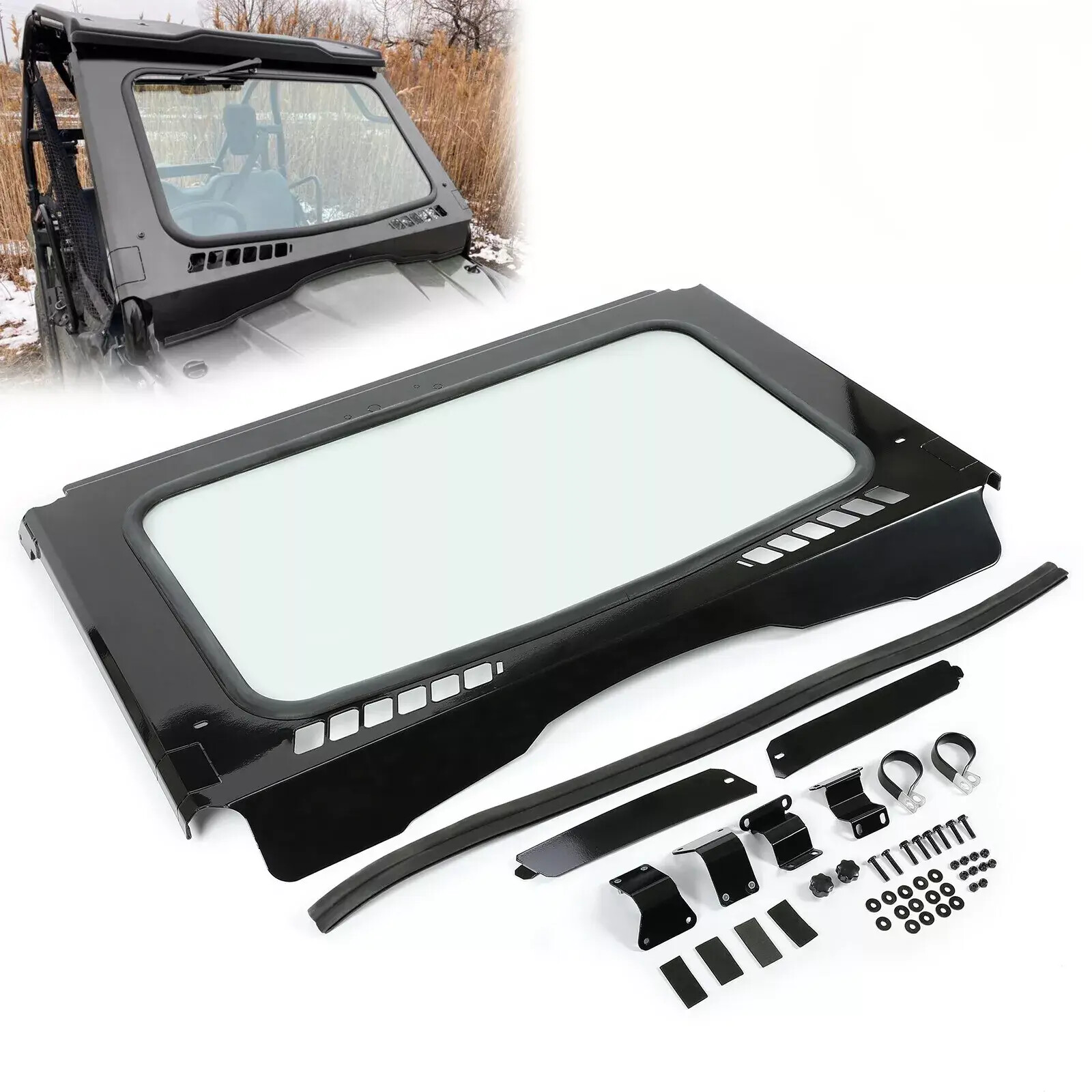 For 2015-2022 HONDA PIONEER 500 /21-22 PIONEER 520 Front Clear Glass Windshield