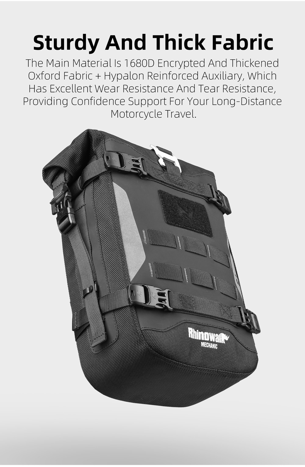 Rhinowalk Motorcycle Crash Bar Bag Waterproof 6L PESupport Board Luggage Storage