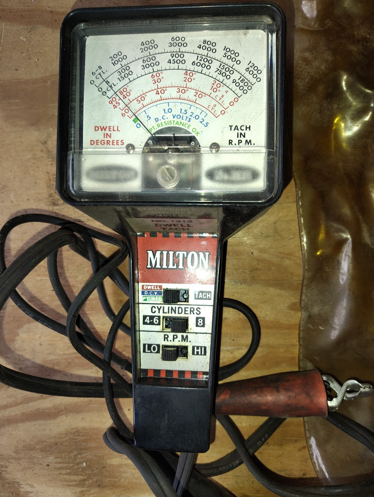 DWELL TACH METER MILTON VINTAGE TOOL UNTESTED