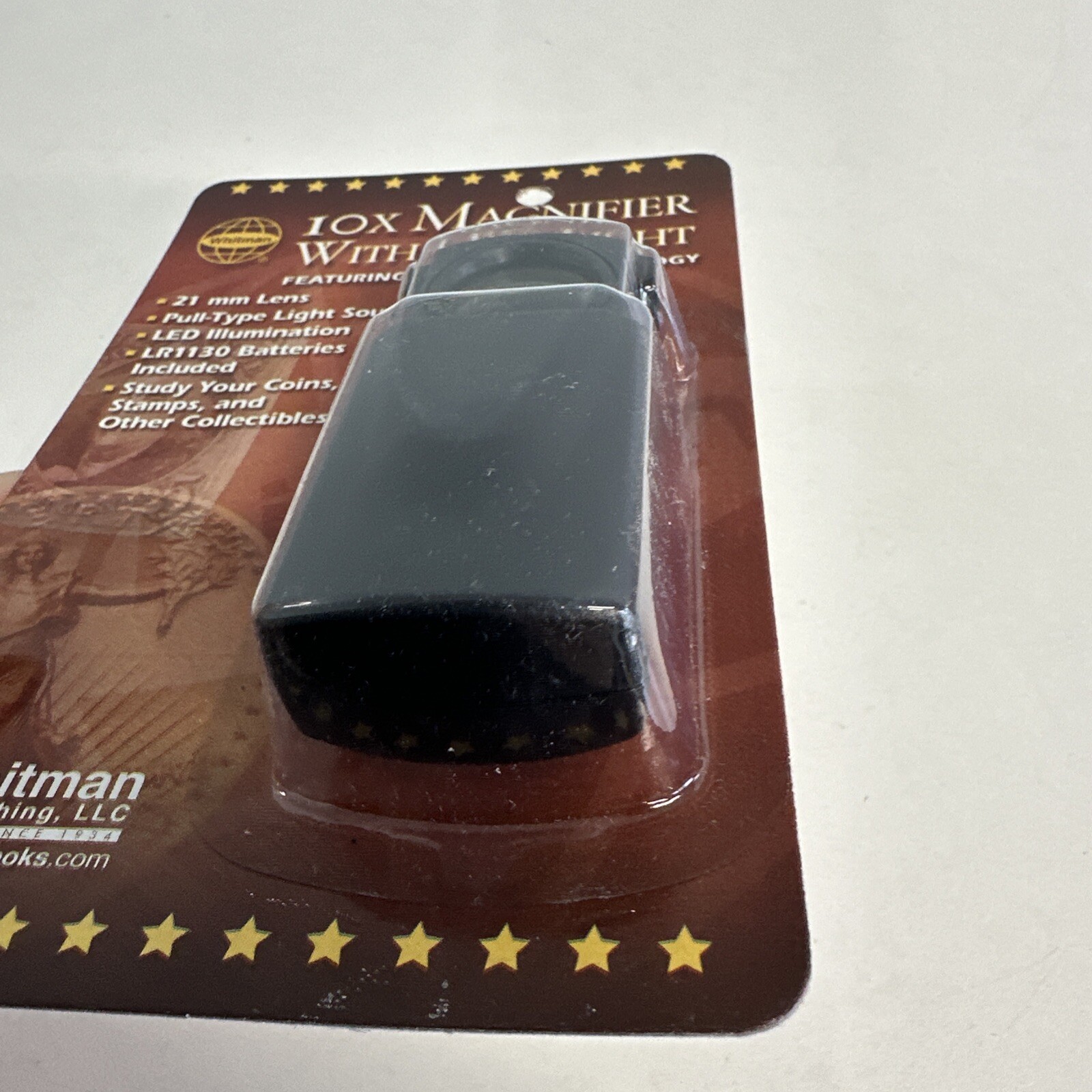 Coin Collector 10X Magnifier Pull Out Loupe 23mm W/ Led Best Value Bills Whit U