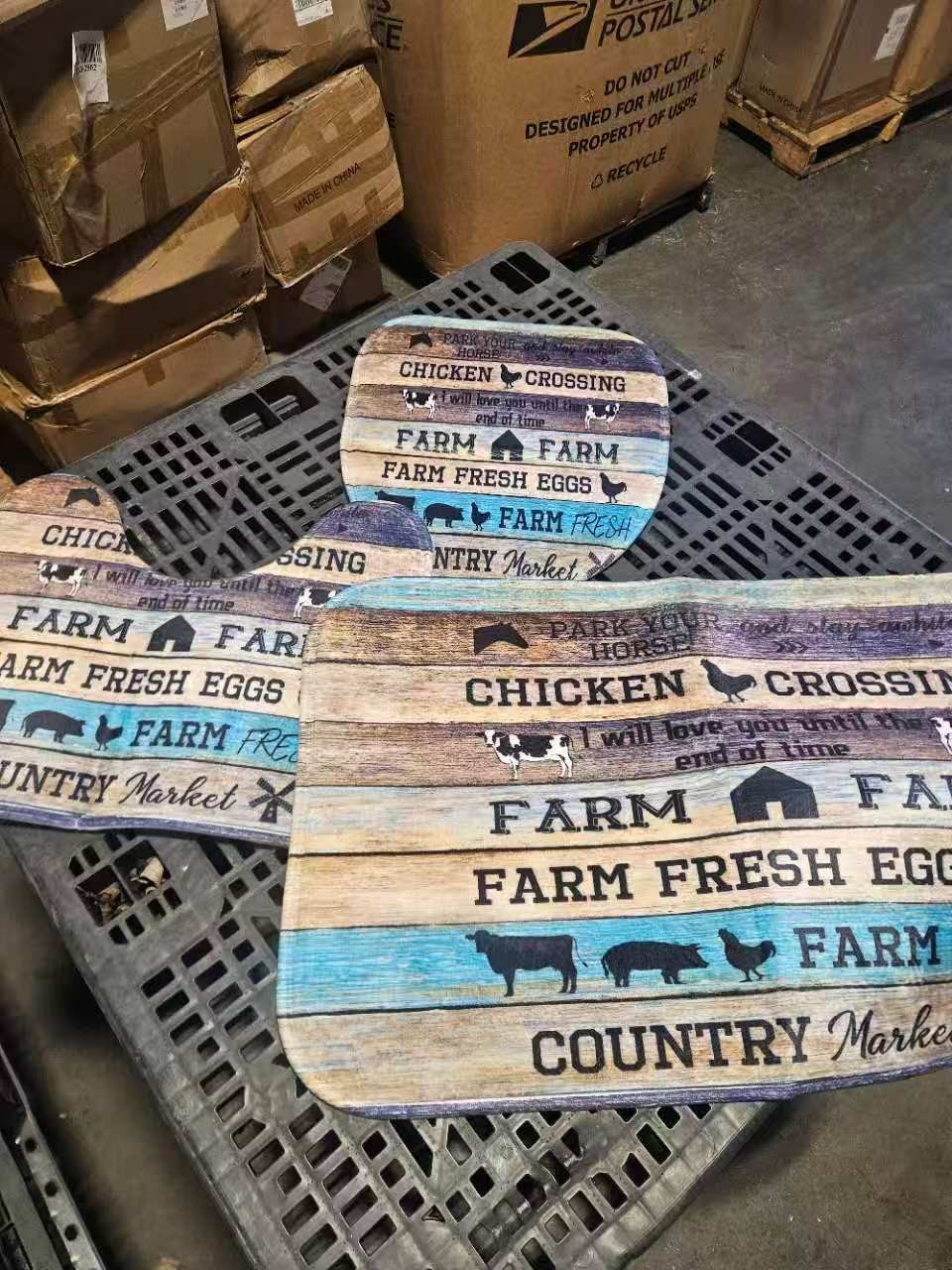 "CLEARANCE"  3 Piece Bathroom Rug Set Soft Non Slip Toilet Lid Cover Bath Mat